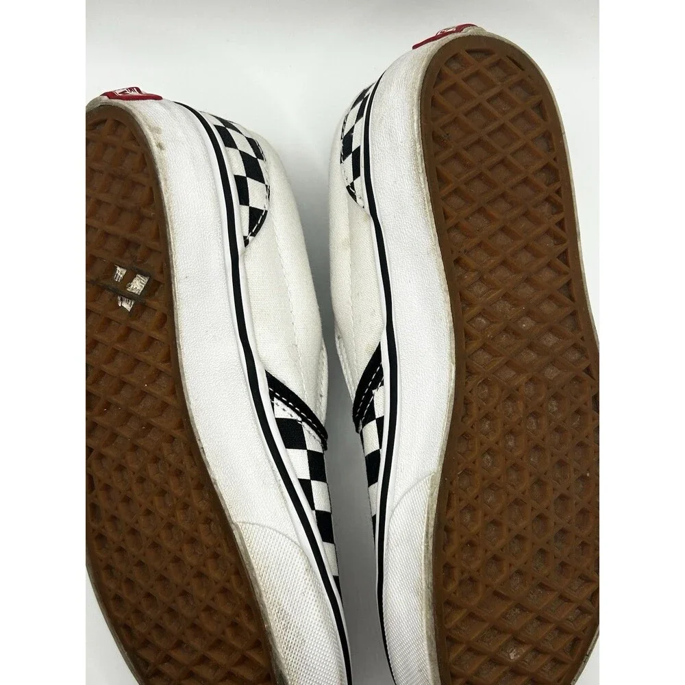Vans Classic Slip-On Checkerboard Youth Size 3.5 Black White Skate Shoes